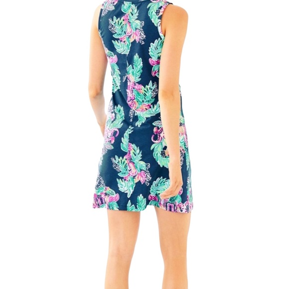 Lilly Pulitzer Raylee Inky Navy Peanut Gallery Dress, Size M - Picture 4 of 10